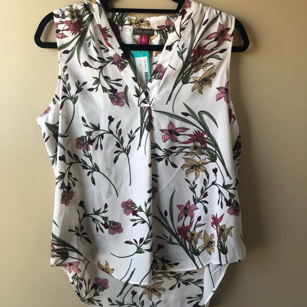 Vince Camuto Merra Pleated Blouse Tank